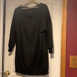 Casual, black, off the shoulder dress